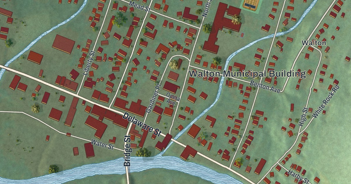 Map of the Village of Walton, New York