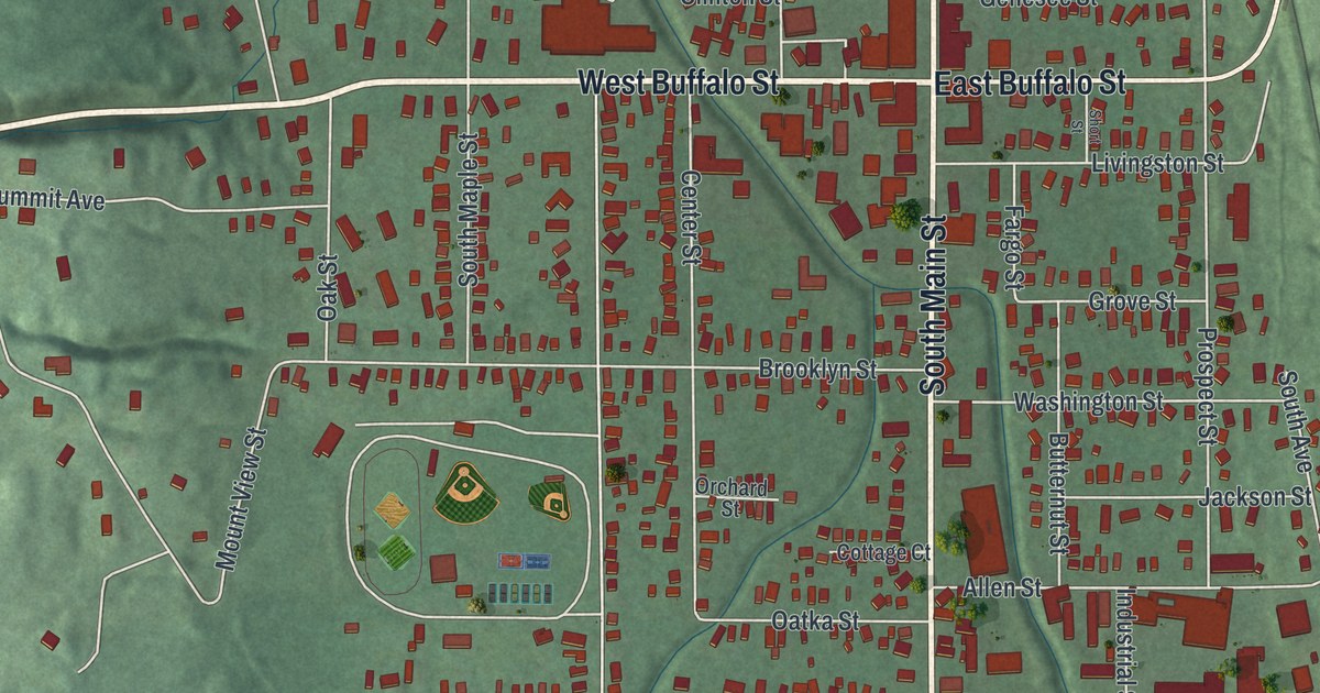 Map of the Village of Warsaw, New York