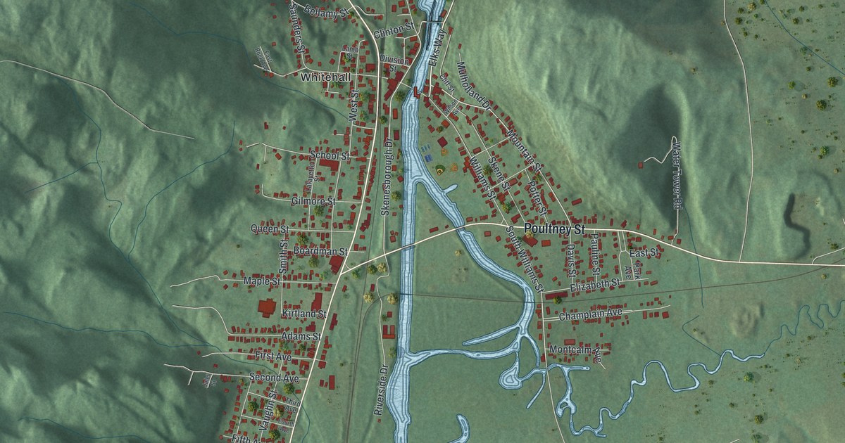 Map of the Village of Whitehall, New York