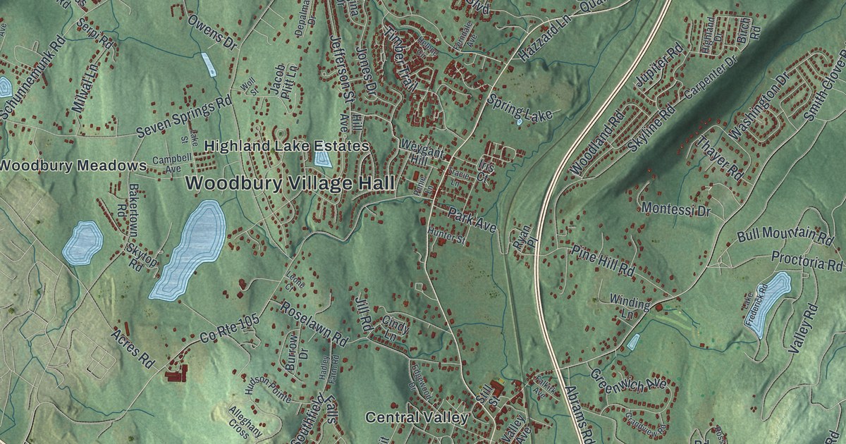 Map of the Village of Woodbury, New York