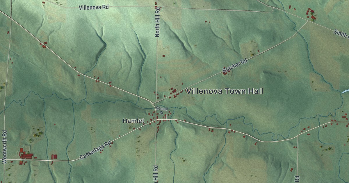 Map of Villenova, New York