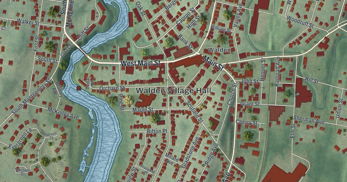 Map of Walden, New York