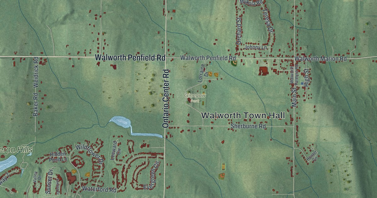 Map of Walworth, New York