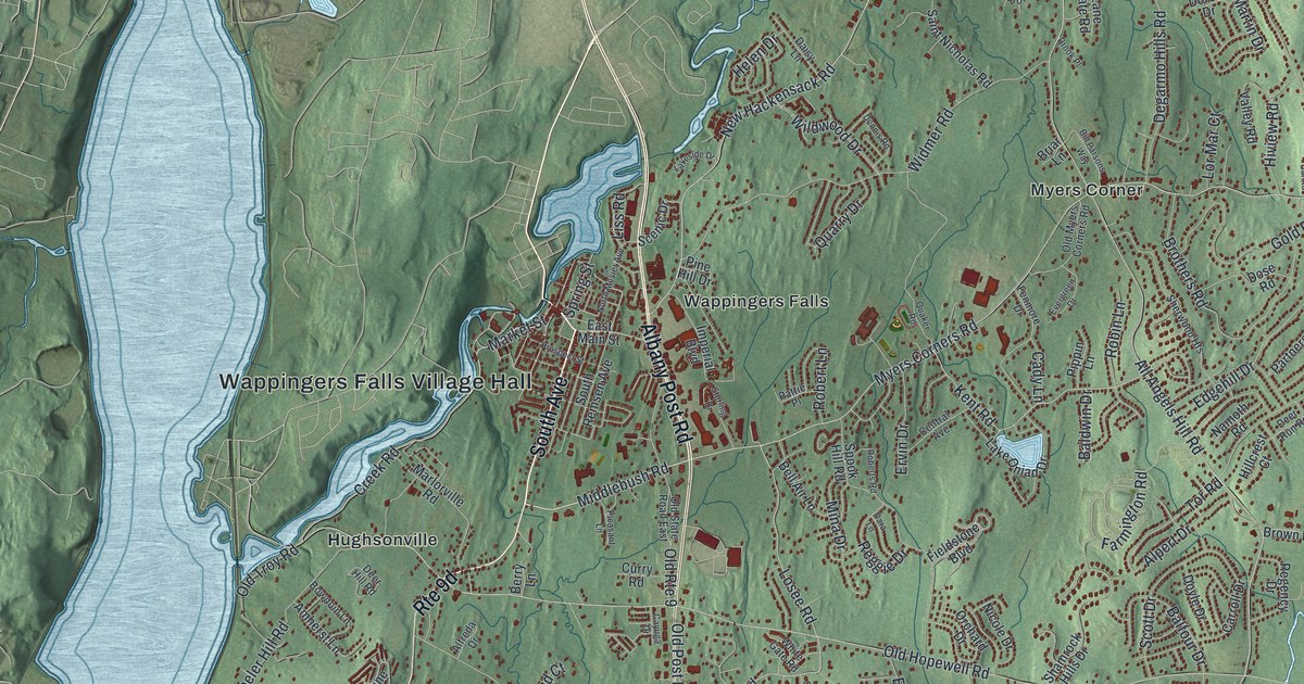 Map of Wappinger, New York