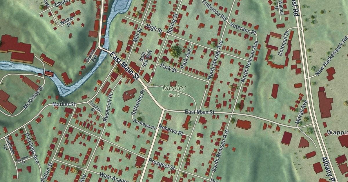 Map of Wappingers Falls, New York
