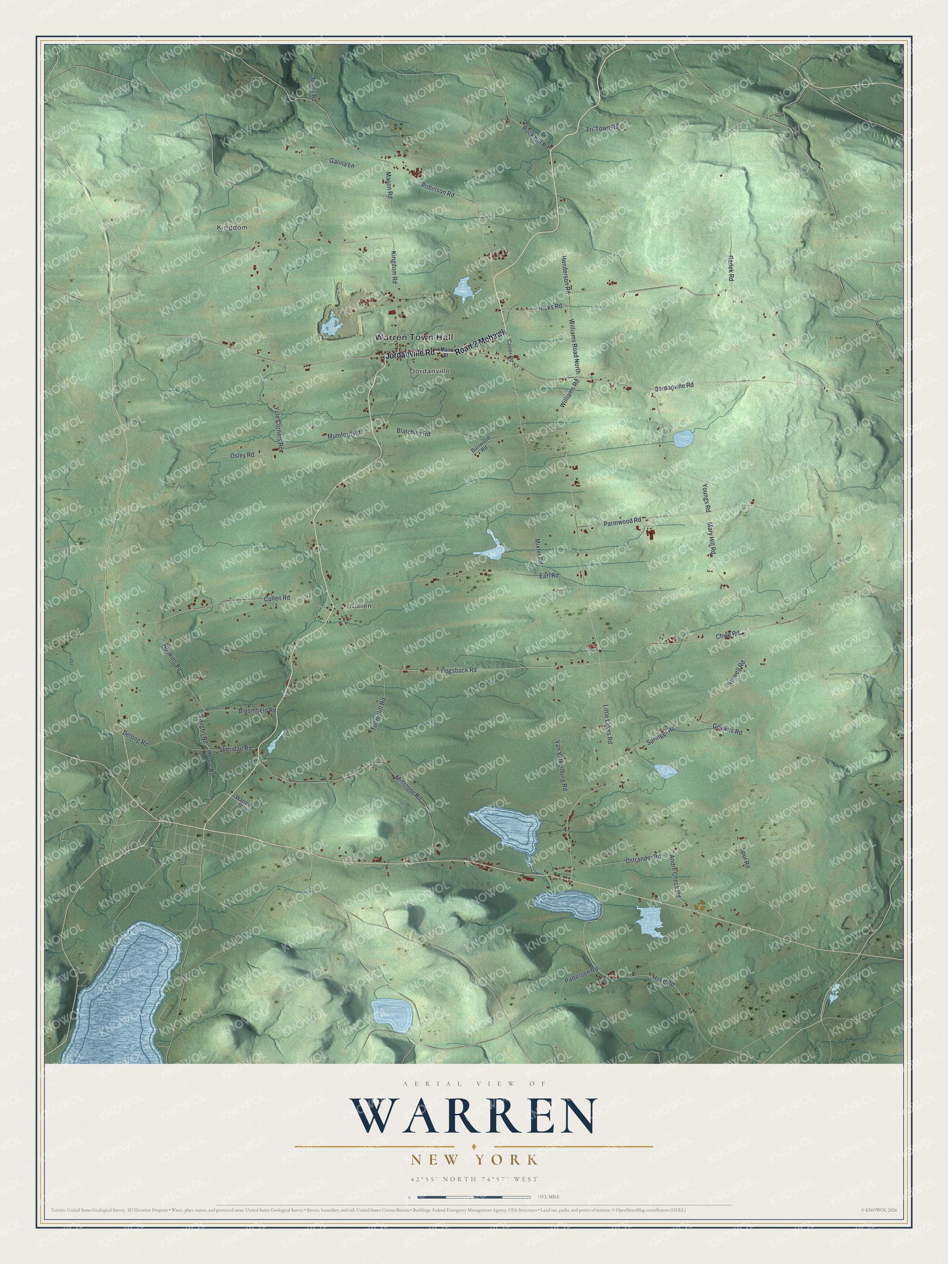 Watermarked full-map preview of Warren, New York
