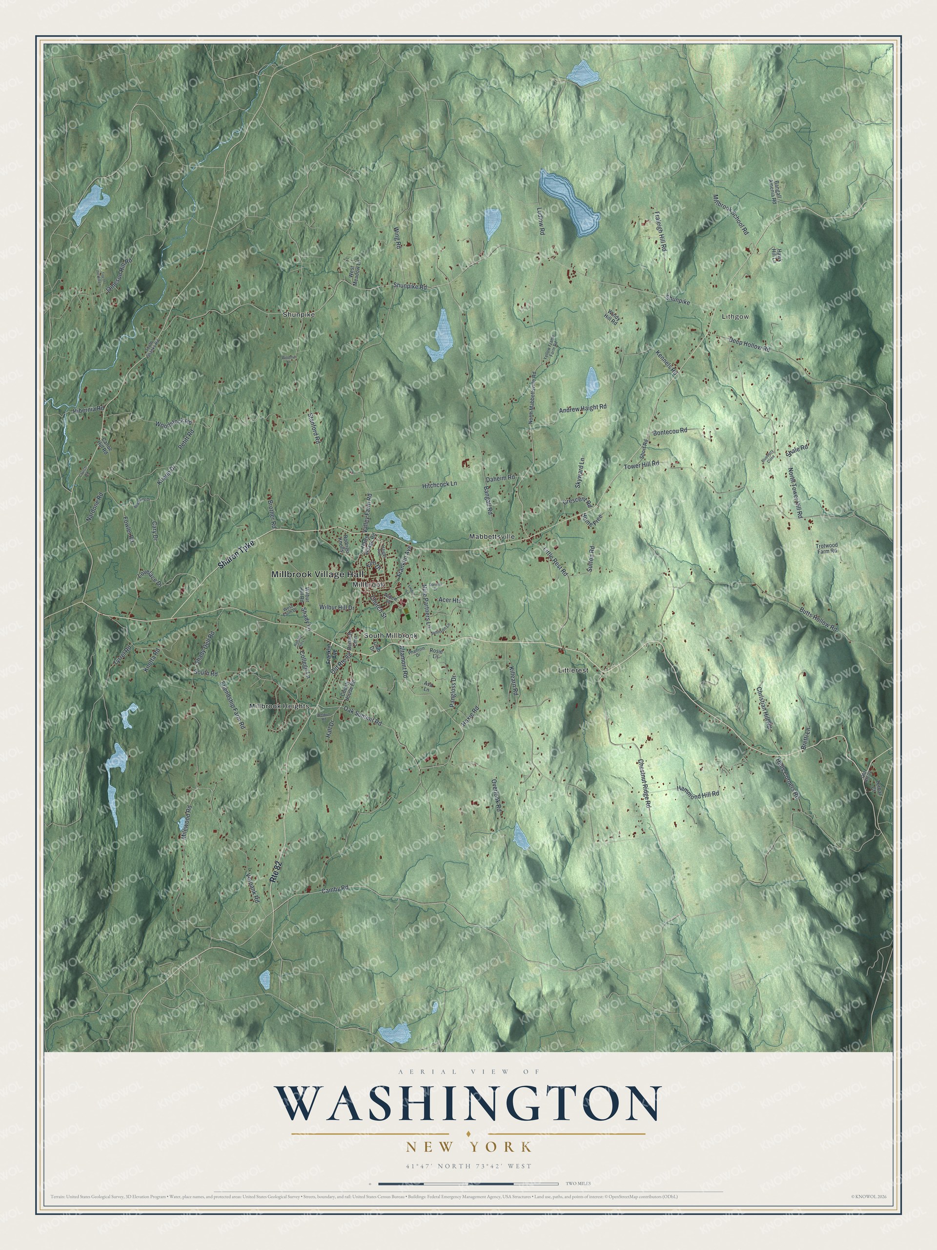Watermarked full-map preview of Washington, New York