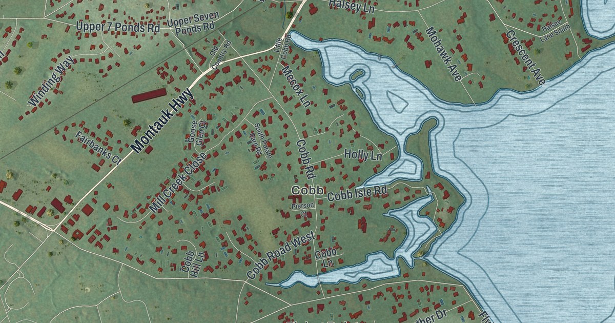 Map of Water Mill, New York