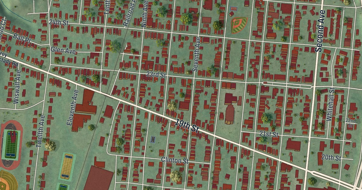 Map of Watervliet, New York
