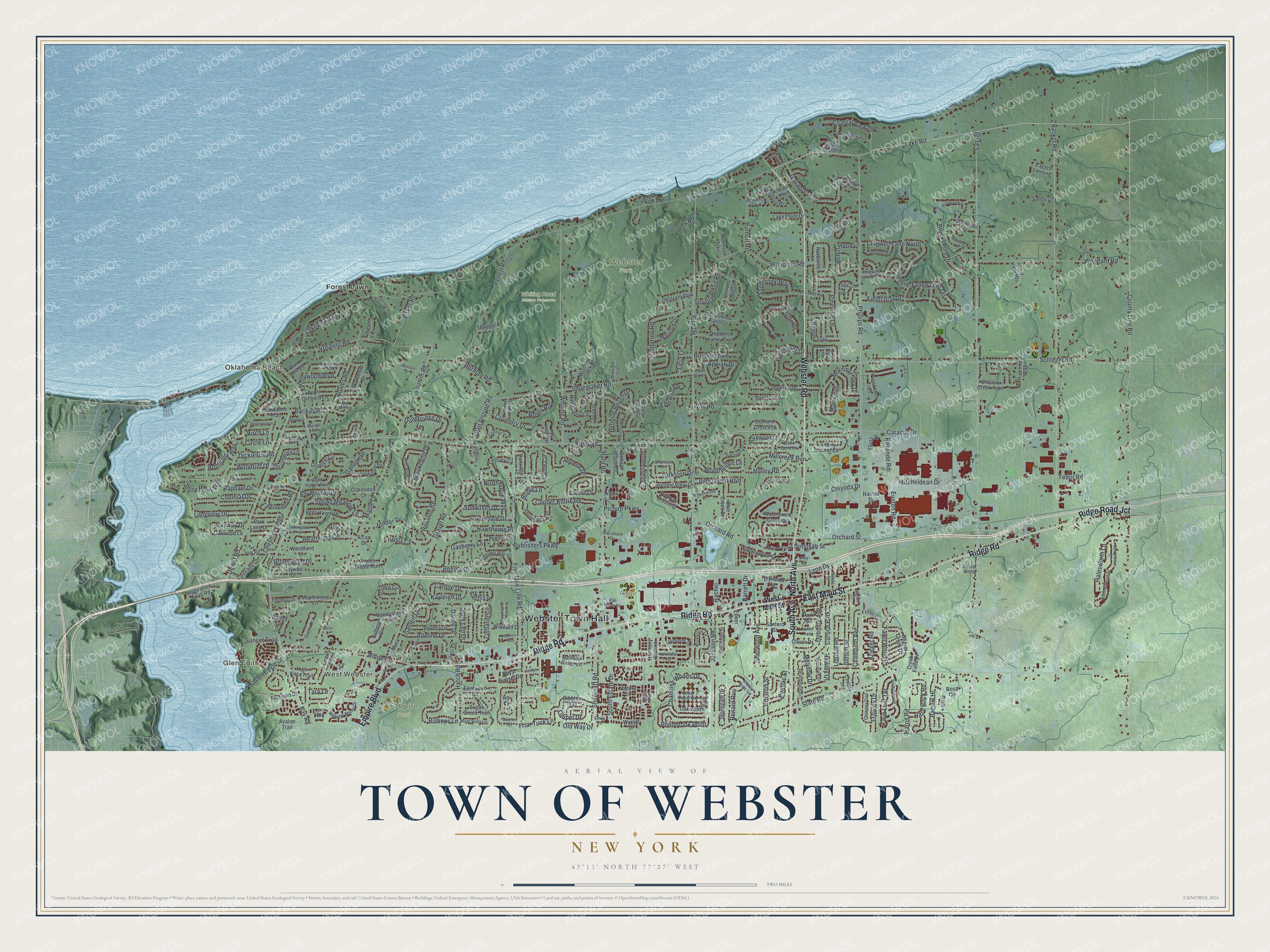 Watermarked full-map preview of Webster, New York