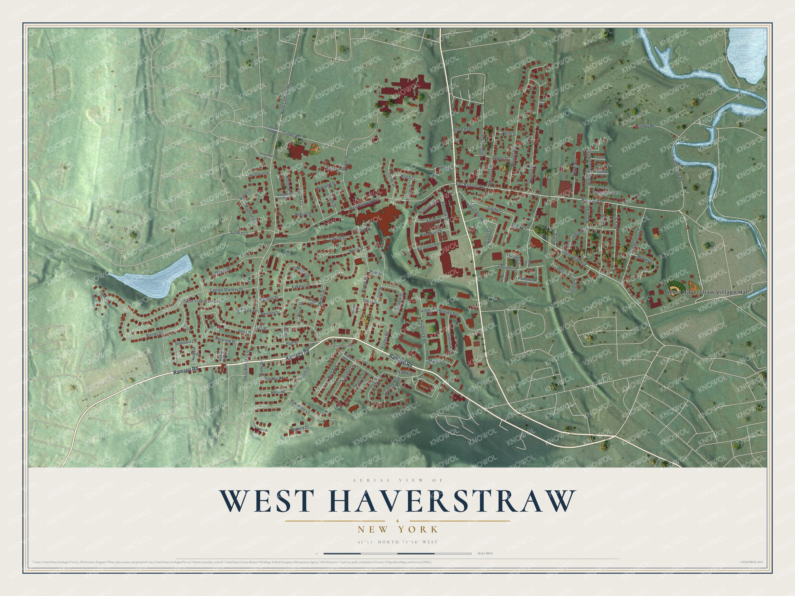 Watermarked full-map preview of West Haverstraw, New York