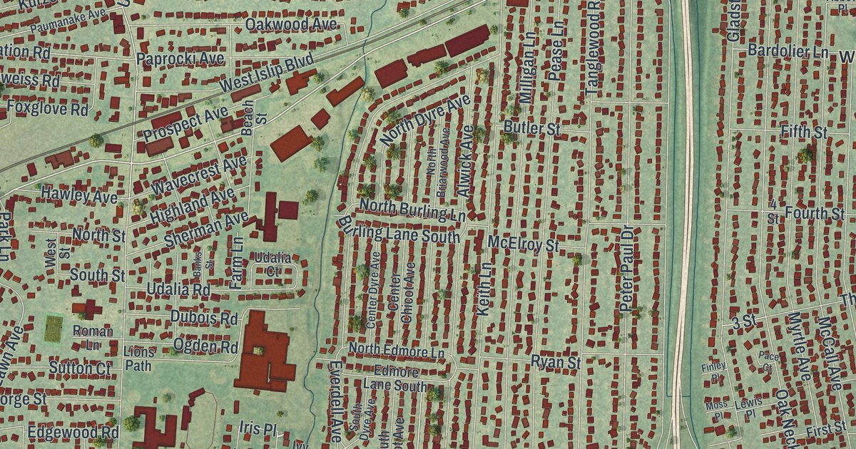 Map of West Islip, New York