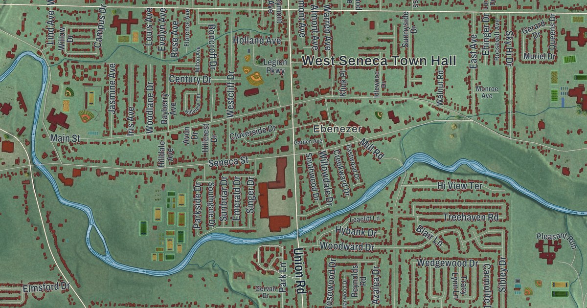 Map of West Seneca, New York