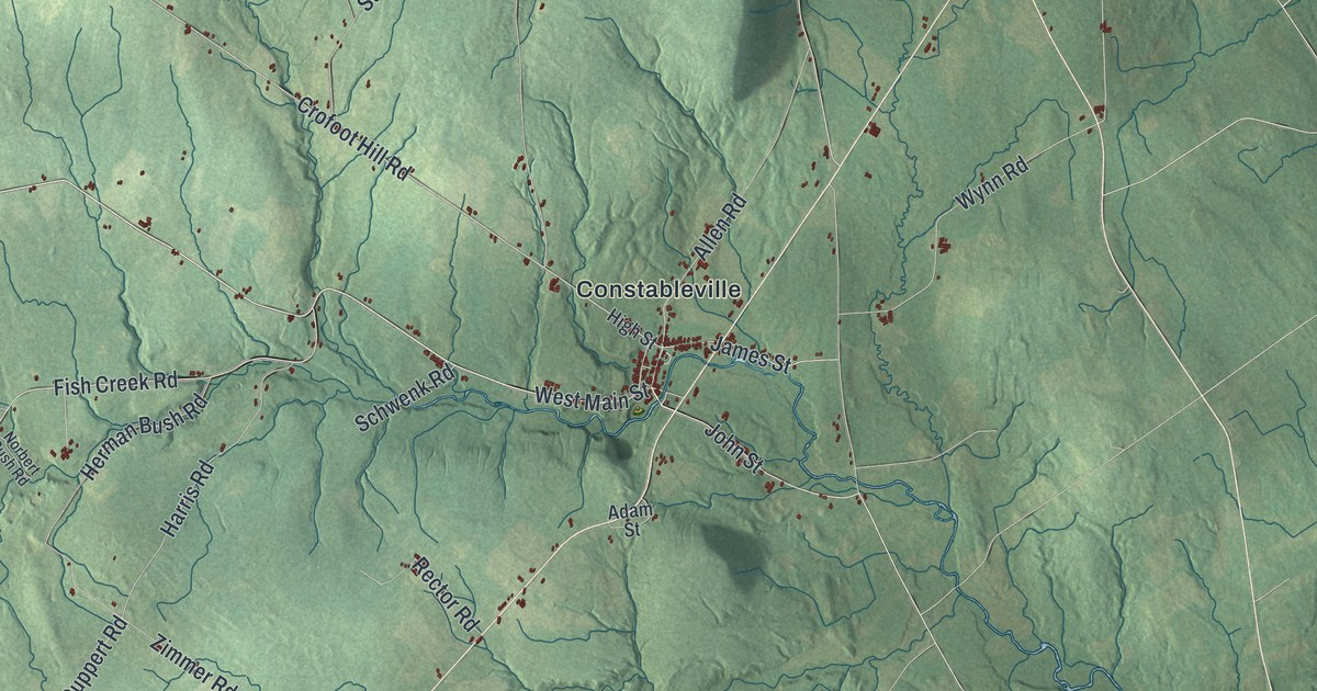 Map of West Turin, New York