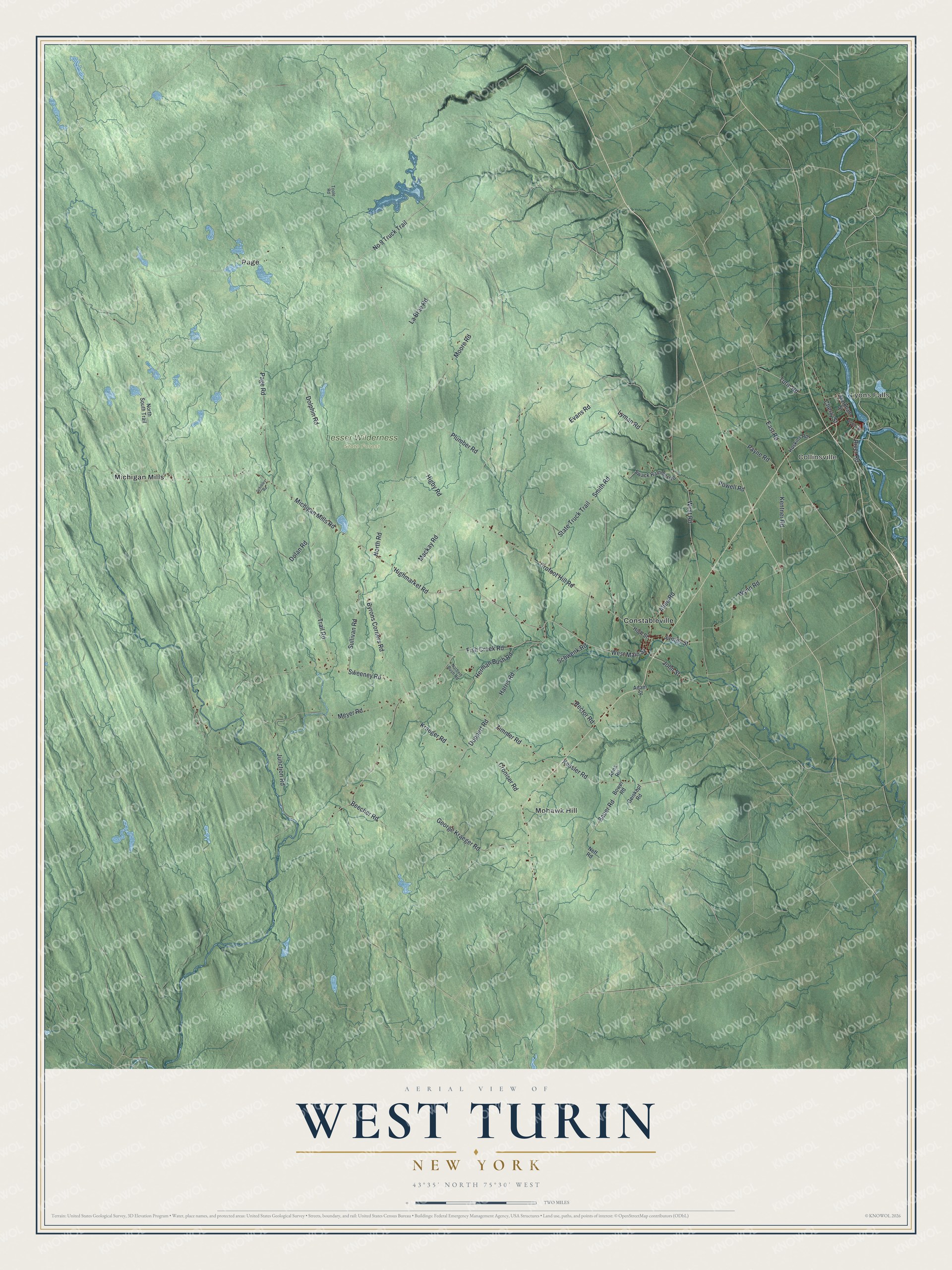 Watermarked full-map preview of West Turin, New York
