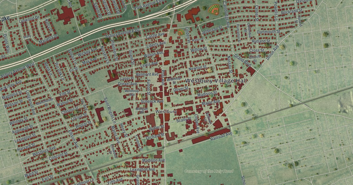 Map of Westbury, New York