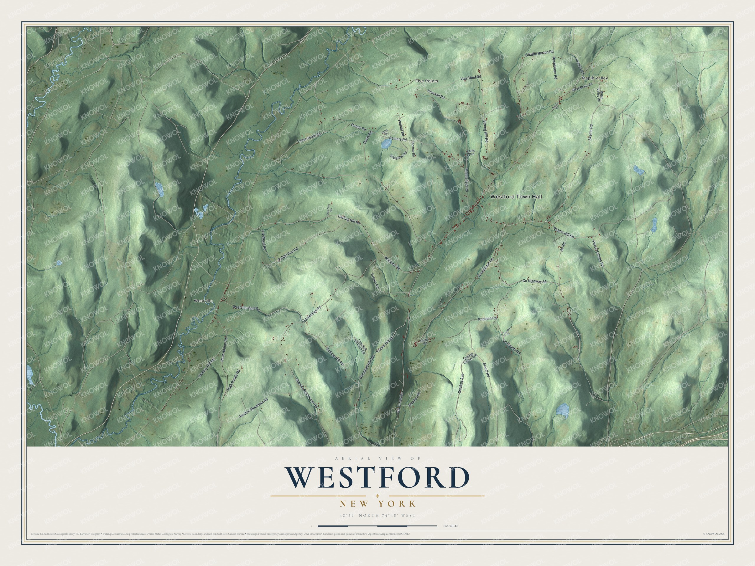 Watermarked full-map preview of Westford, New York