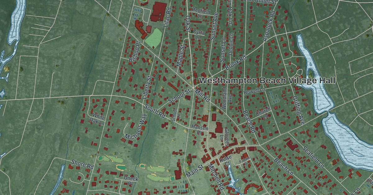 Map of Westhampton Beach, New York