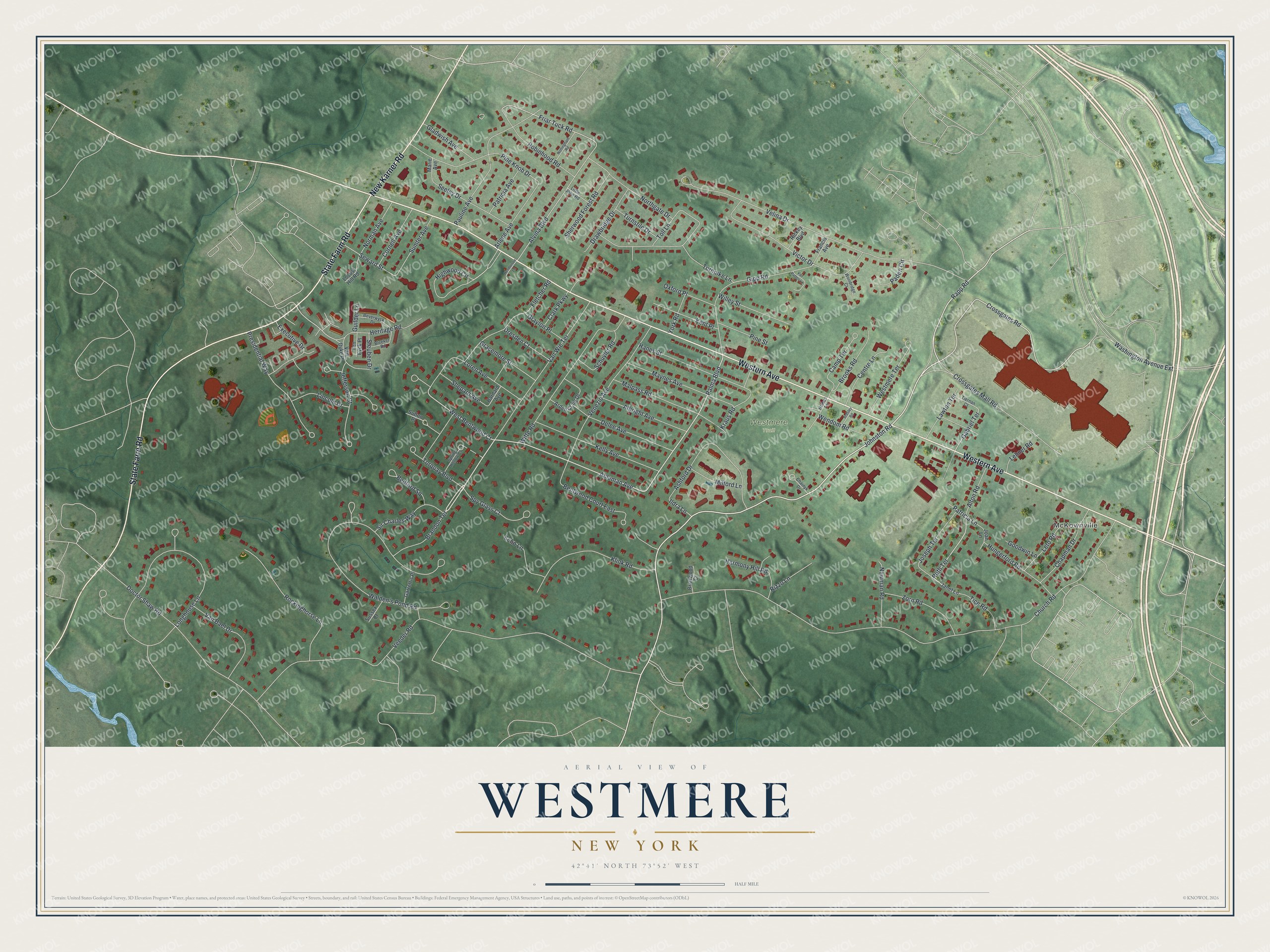 Watermarked full-map preview of Westmere, New York