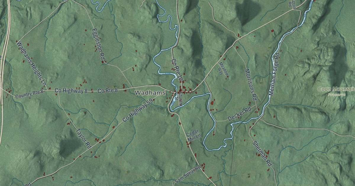 Map of Westport, New York