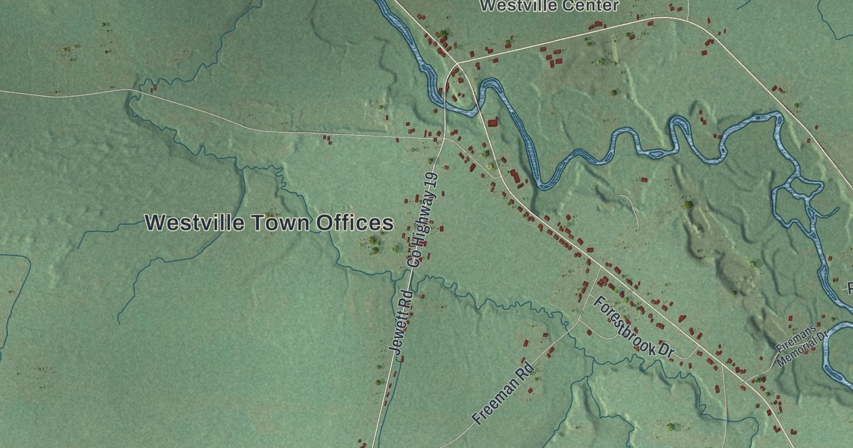 Map of Westville, New York