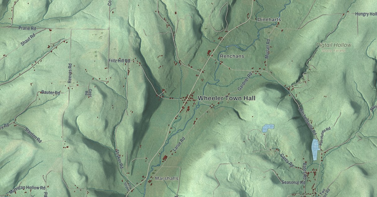 Map of Wheeler, New York