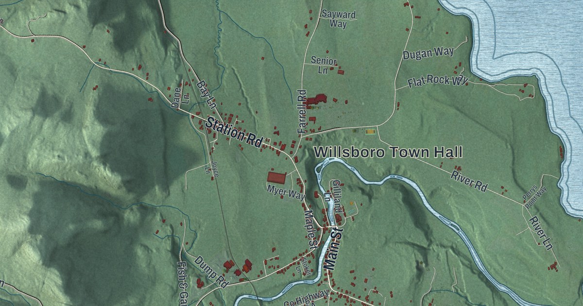 Map of Willsboro, New York