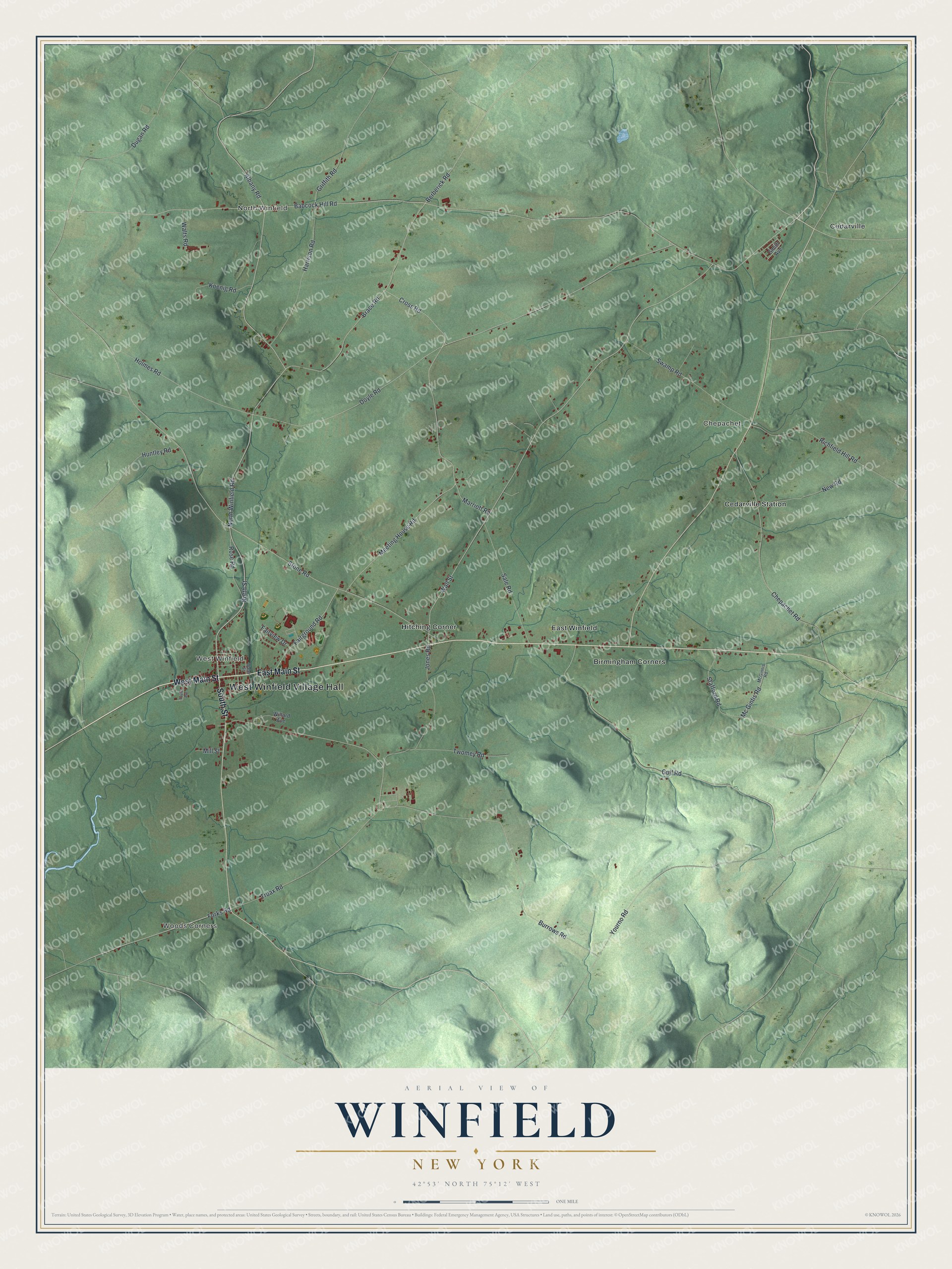 Watermarked full-map preview of Winfield, New York