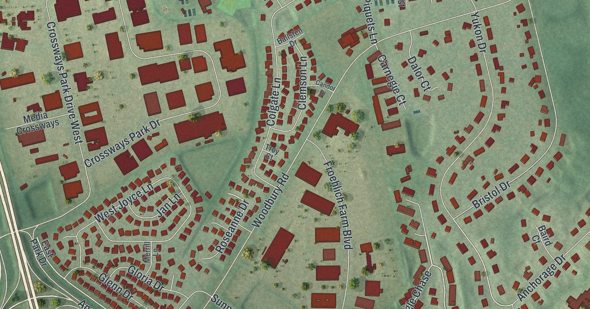 Map of Woodbury, Nassau County, New York