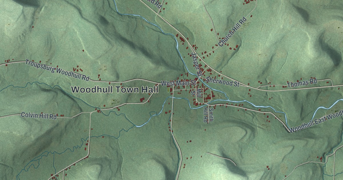 Map of Woodhull, New York