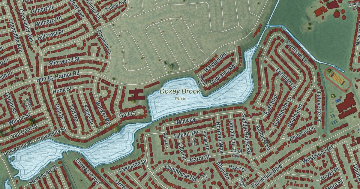 Map of Woodmere, New York