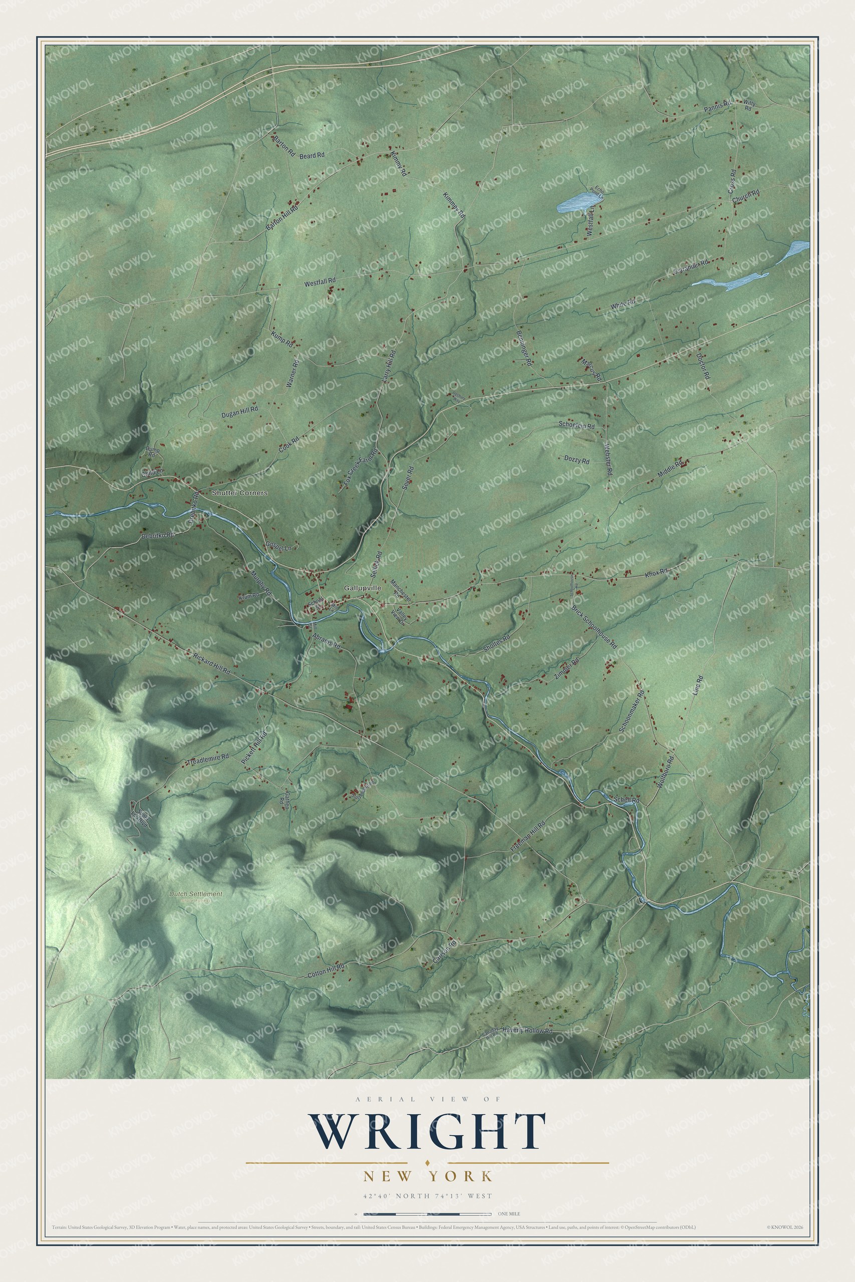 Watermarked full-map preview of Wright, New York