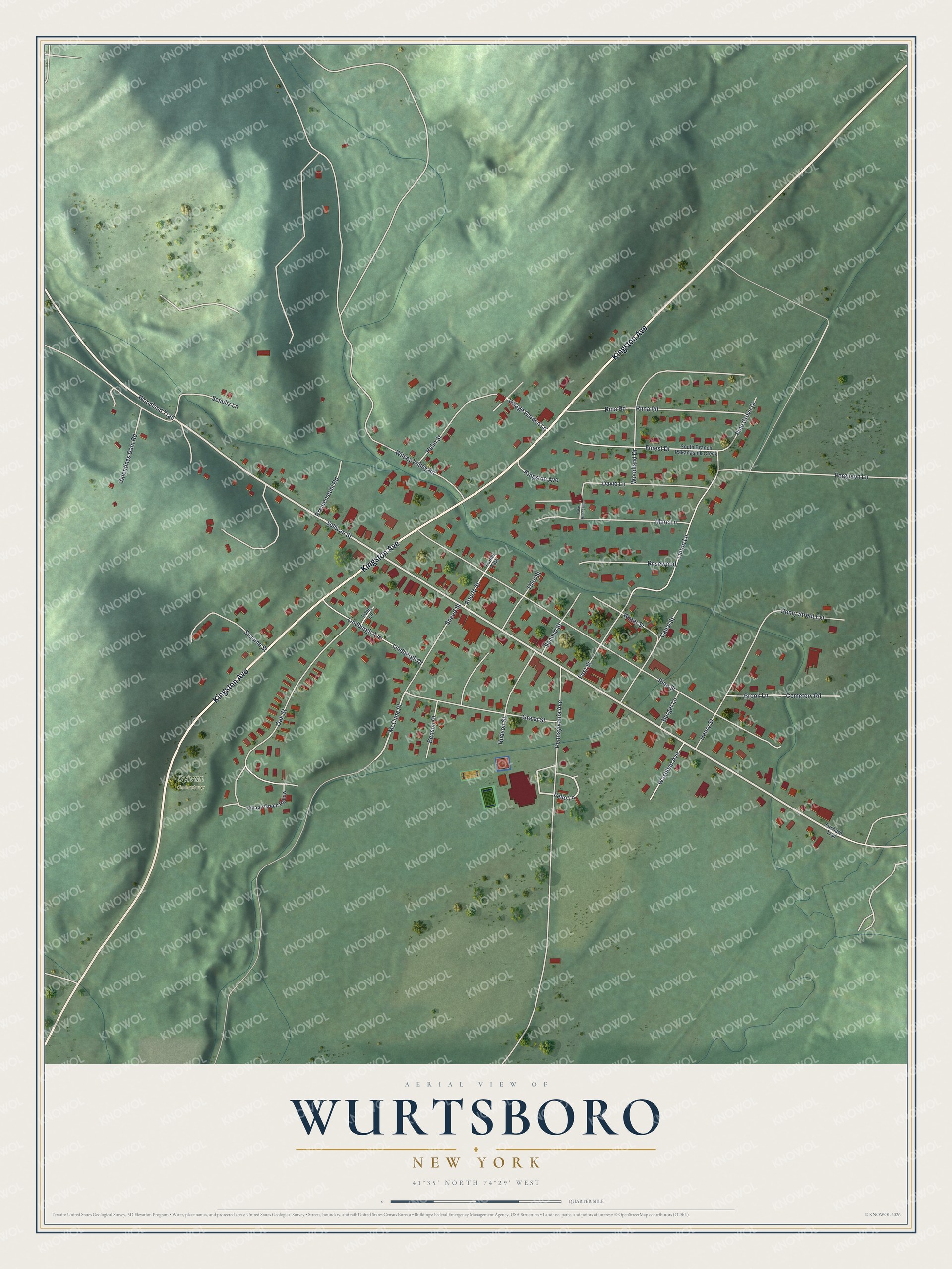 Watermarked full-map preview of Wurtsboro, New York