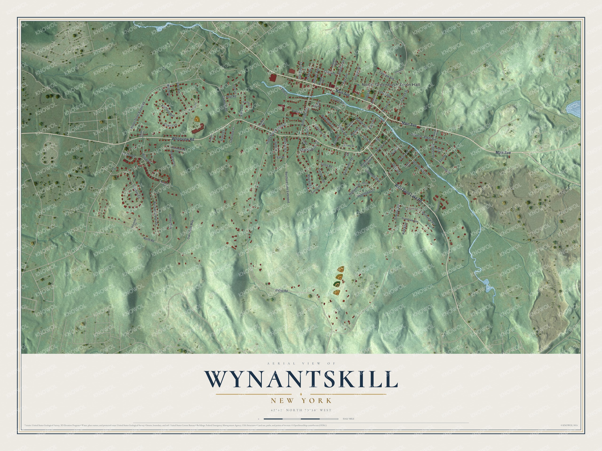 Watermarked full-map preview of Wynantskill, New York
