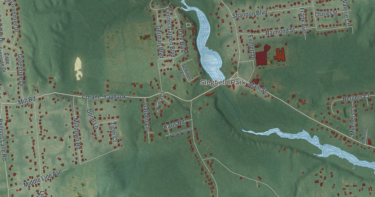 Map of Yaphank, New York