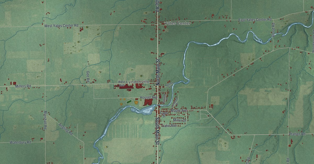 Map of Yates, New York