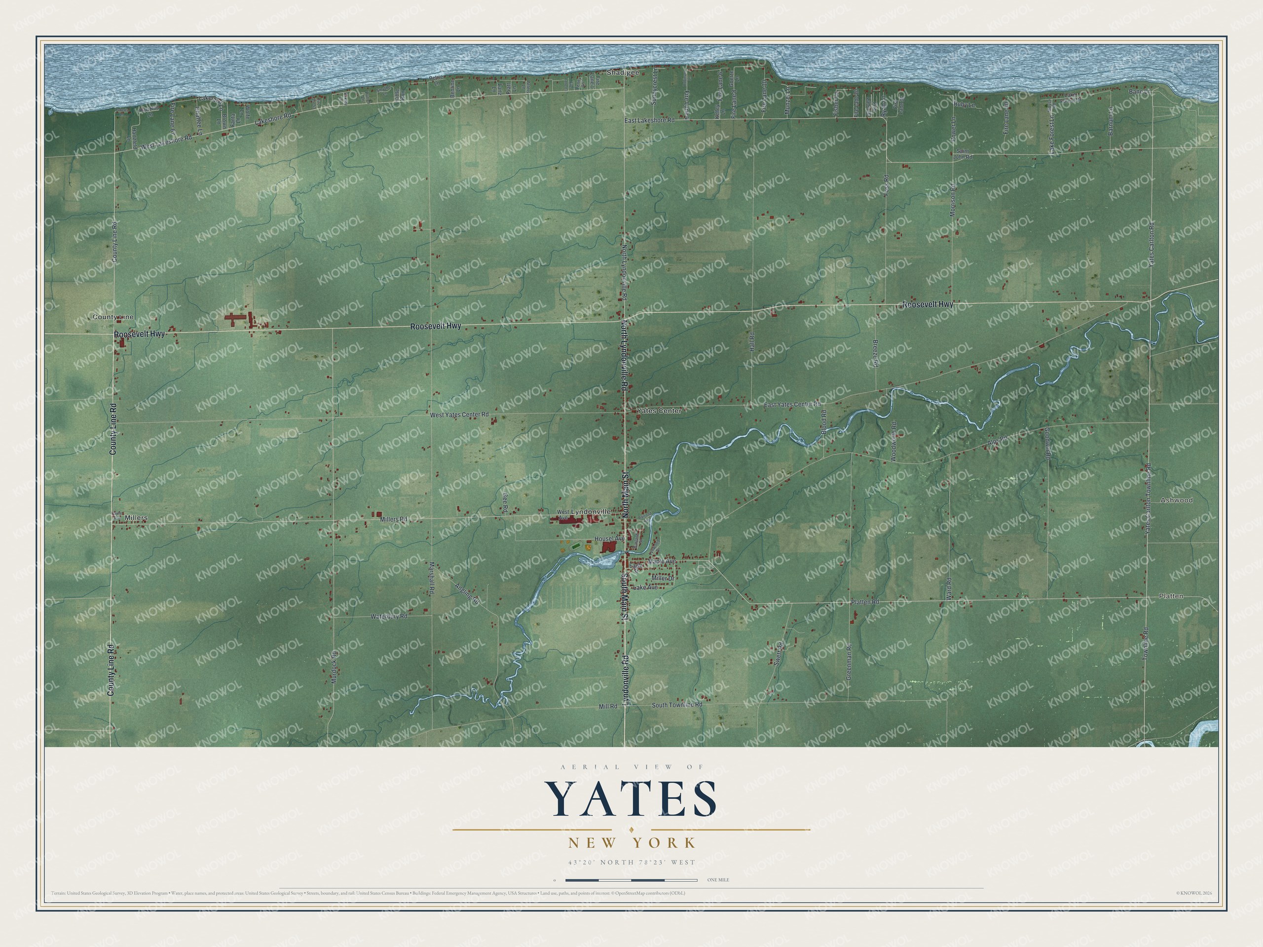 Watermarked full-map preview of Yates, New York