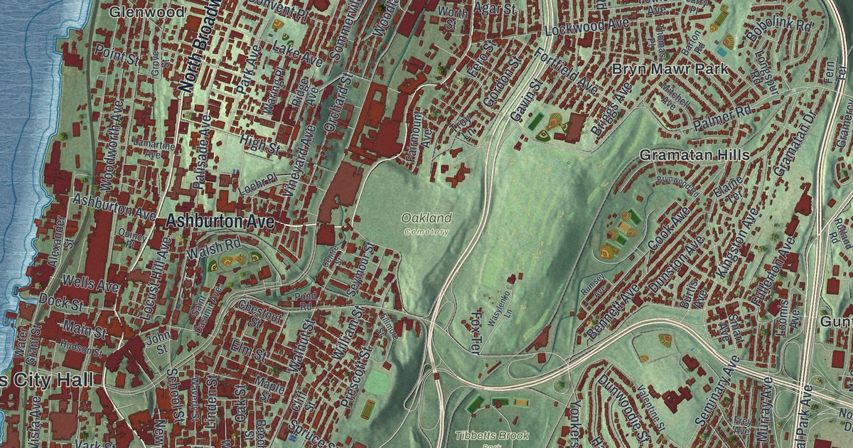 Map of Yonkers, New York