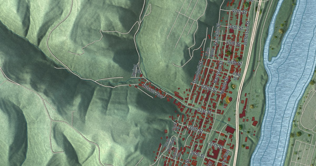 Map of Bellaire, Ohio in 2026