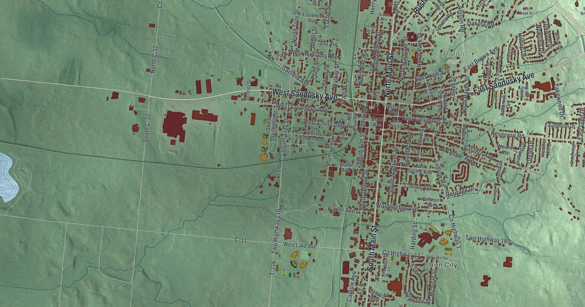Map of Bellefontaine, Ohio in 2026