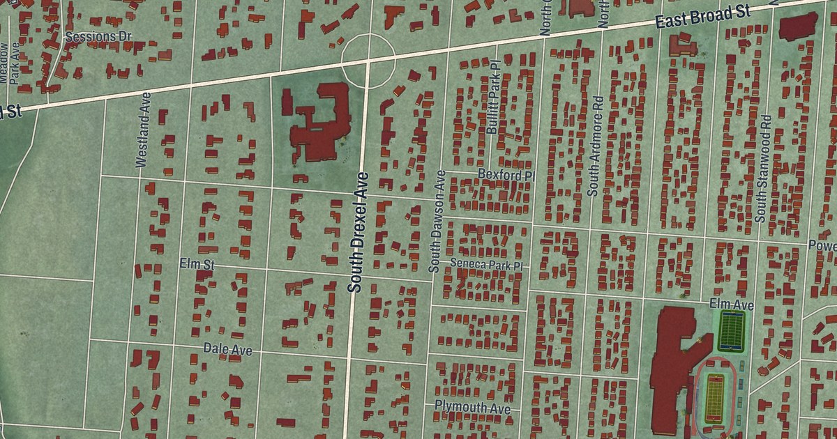 Map of Bexley, Ohio in 2026