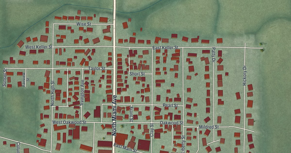 Map of Bradford, Ohio in 2026