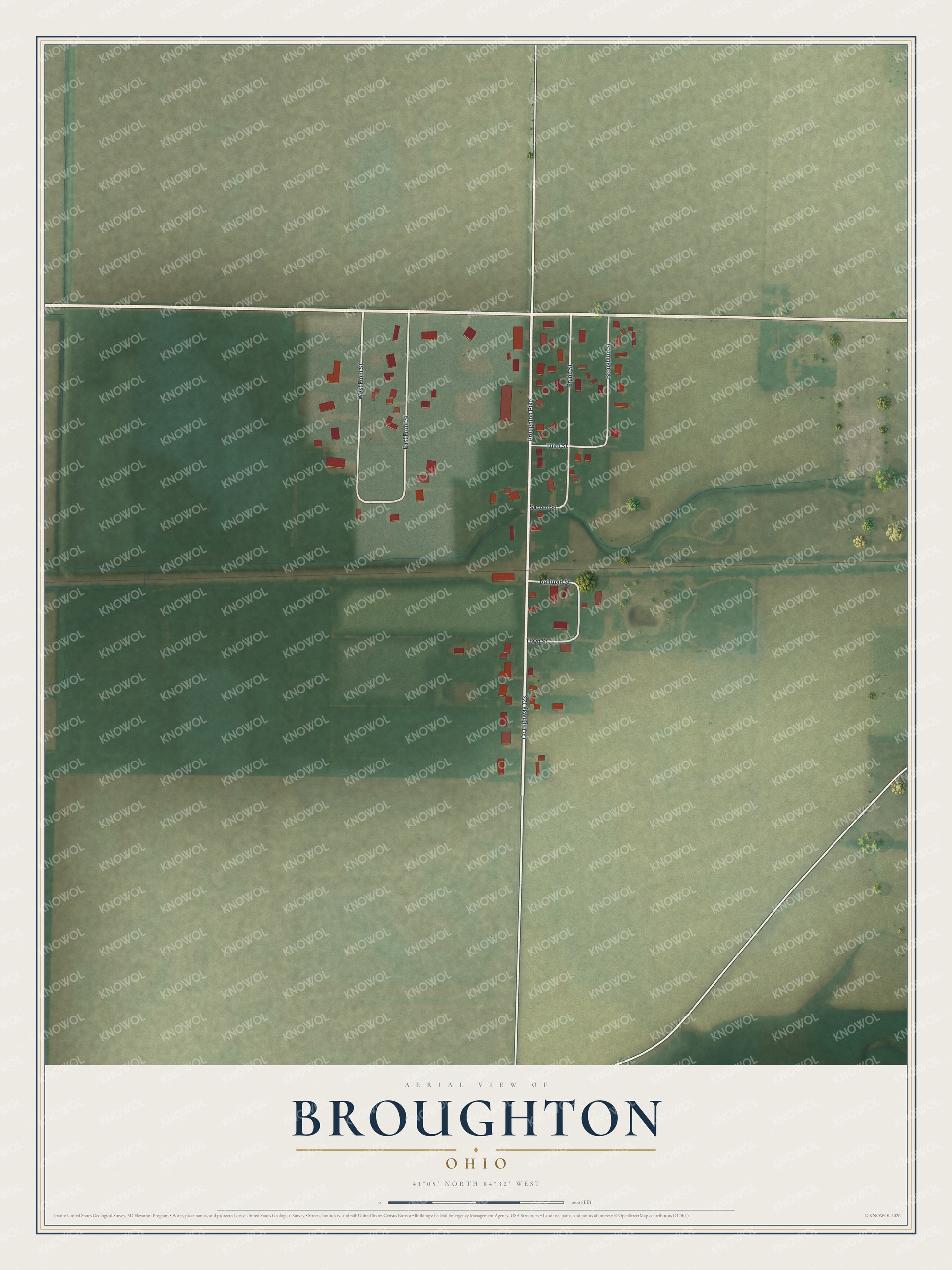 Watermarked full-map preview of Broughton, Ohio