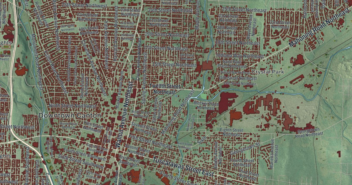 Map of Canton, Ohio in 2026