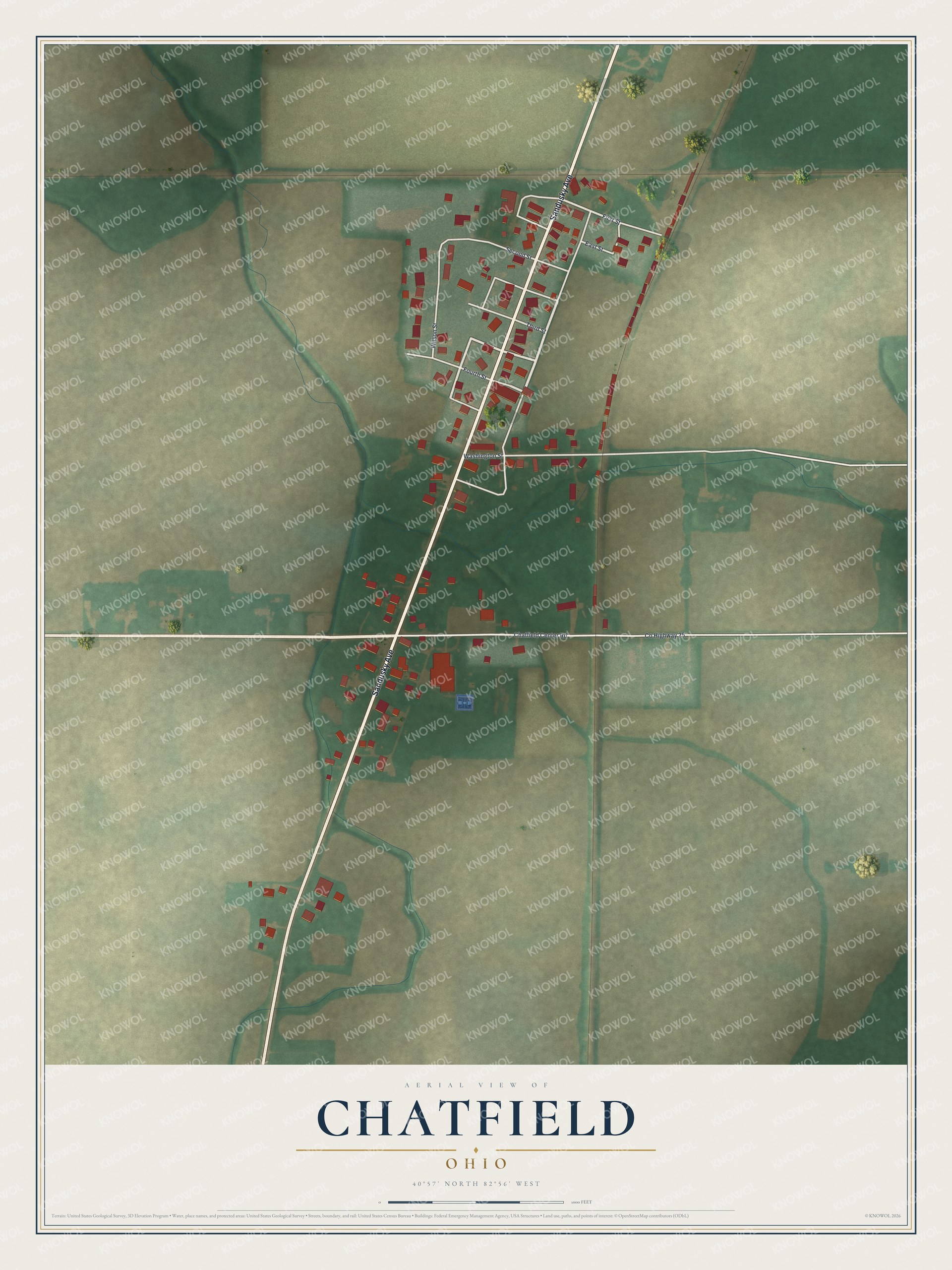Watermarked full-map preview of Chatfield, Ohio