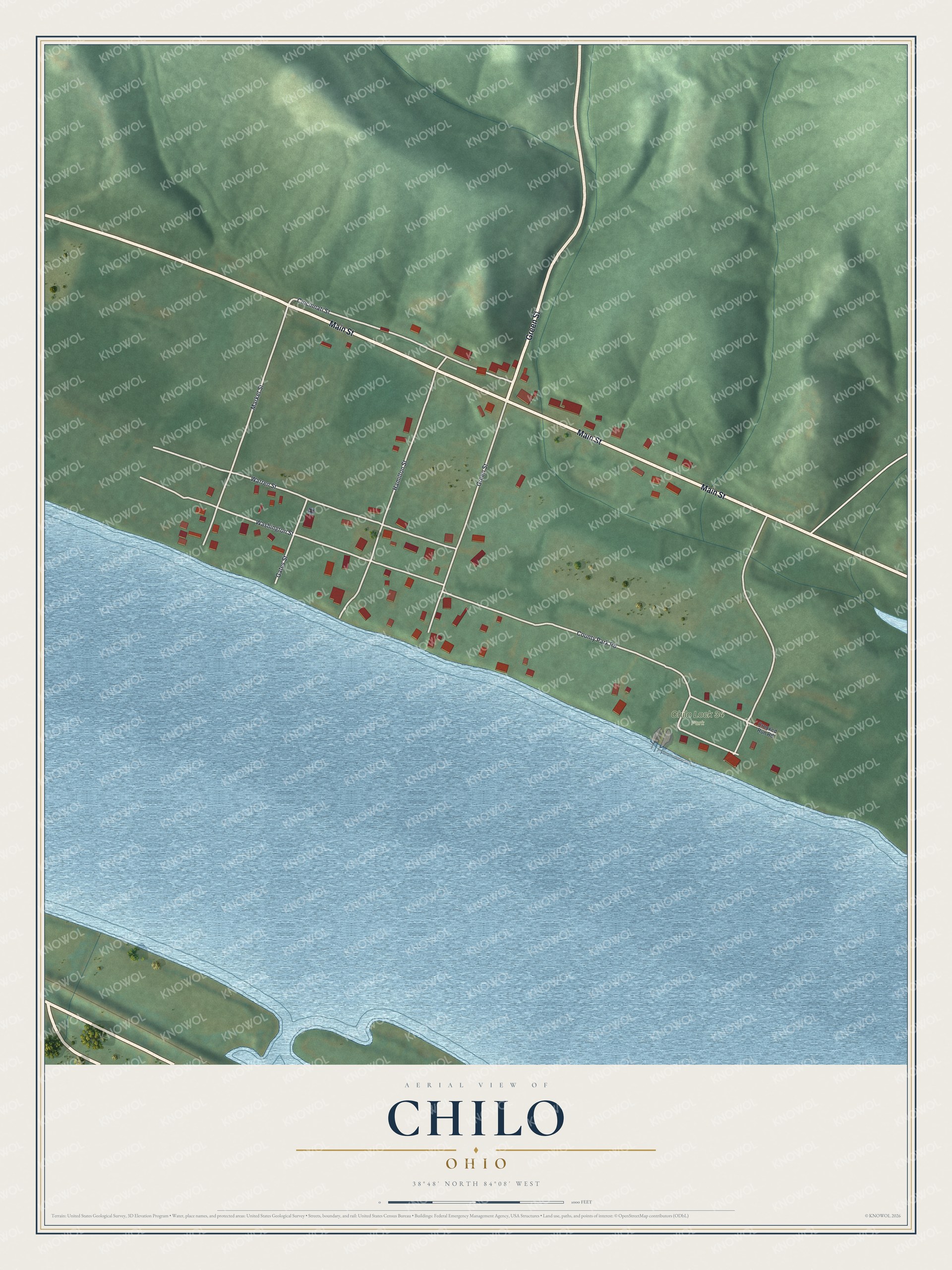Watermarked full-map preview of Chilo, Ohio