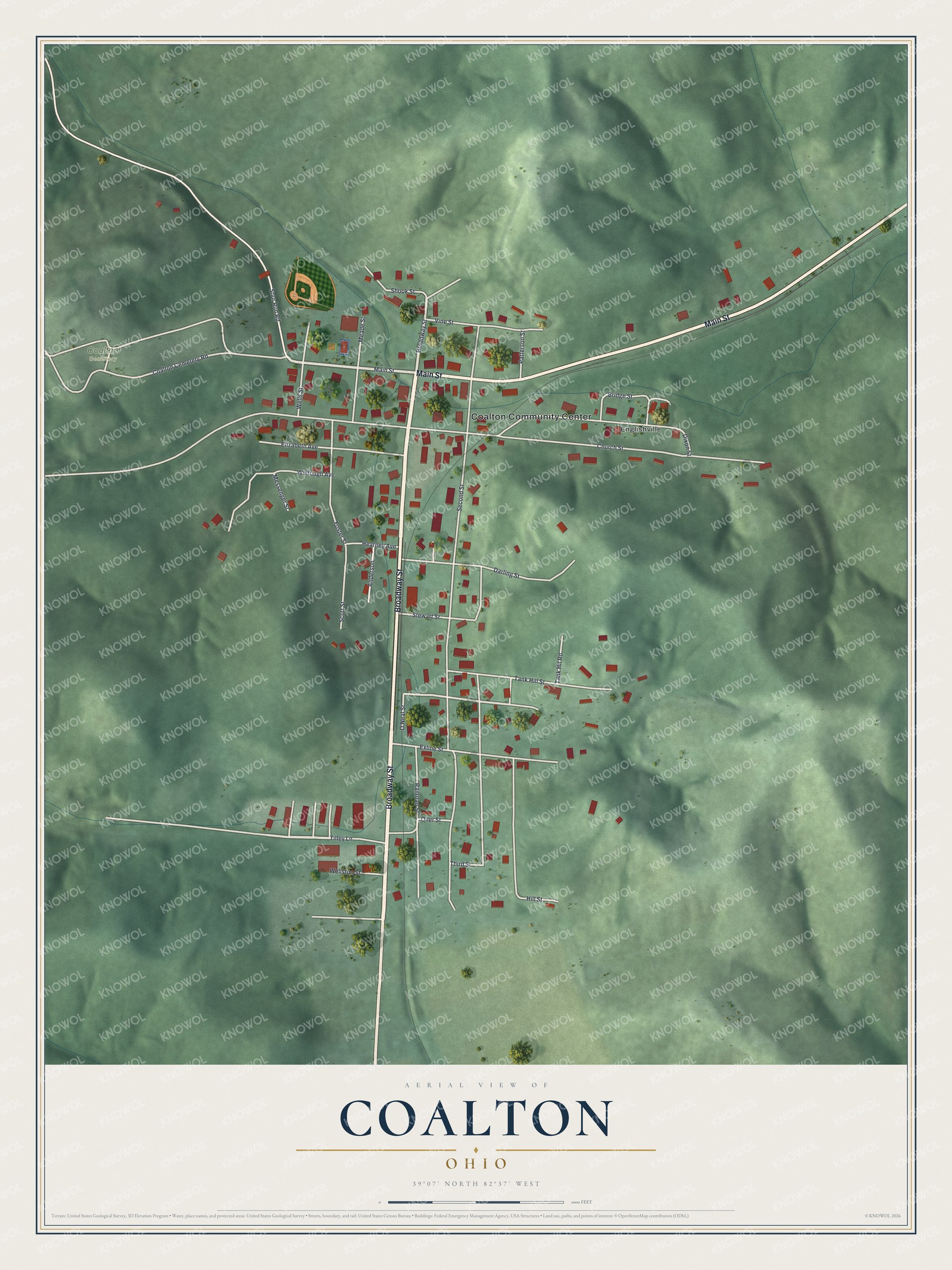 Watermarked full-map preview of Coalton, Ohio