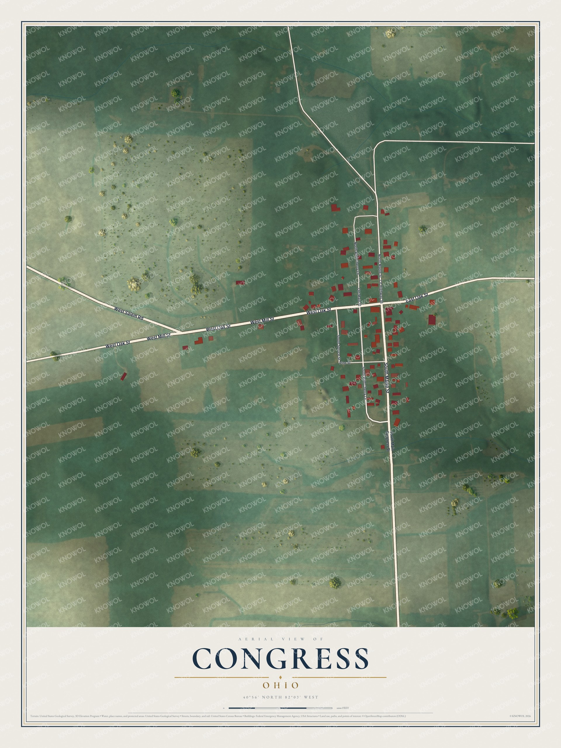 Watermarked full-map preview of Congress, Ohio