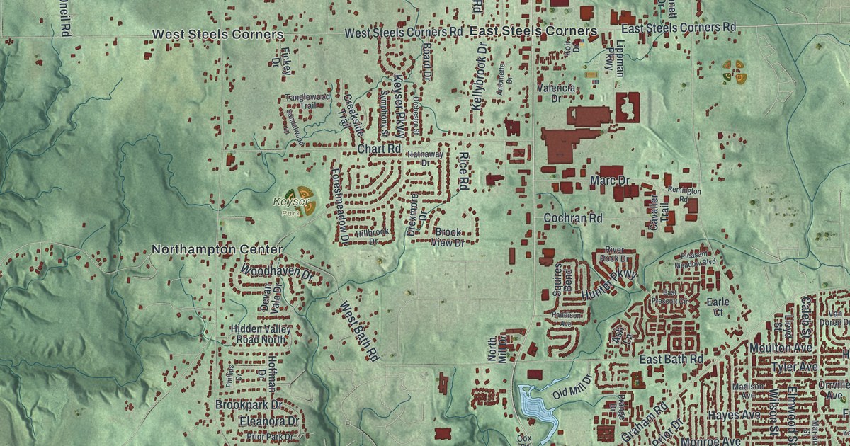 Map of Cuyahoga Falls, Ohio in 2026