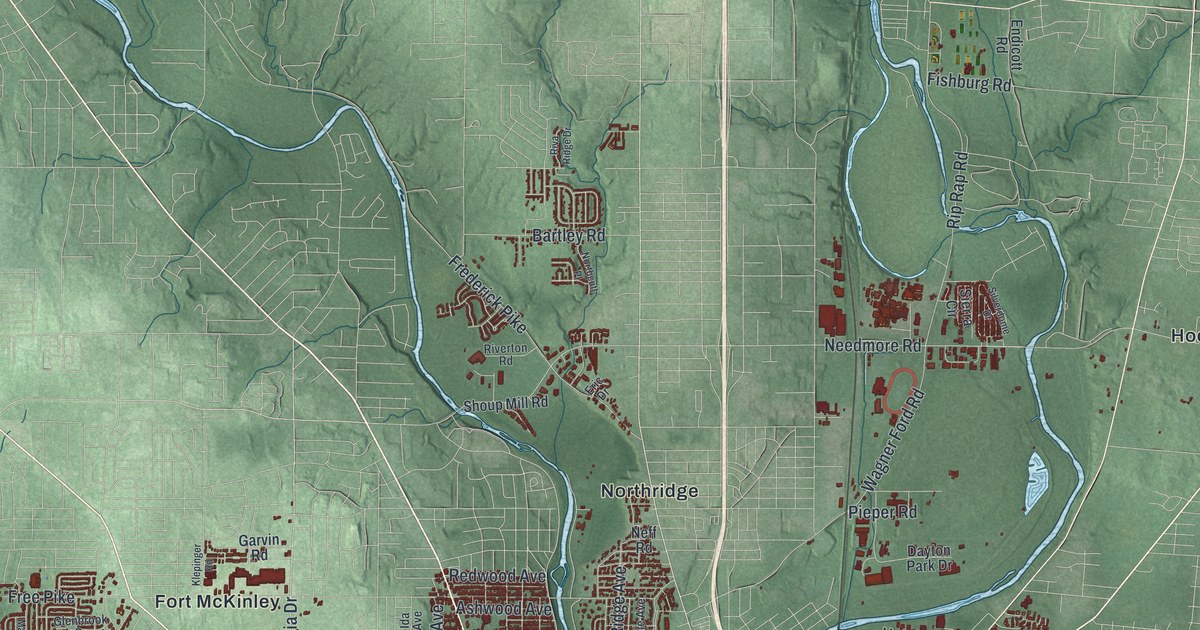 Map of Dayton, Ohio in 2026